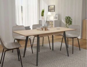 Стіл прямокутний розкладний Neman БОН 1180 ДСП Дуб сонома / Сірий