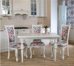 Стіл обідній розкладний з різьбленими ніжками для кухні / вітальні в класичному стилі Ретро РКБ-Меблі, колір на вибір