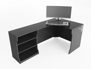 Геймерський ігровий стіл ZEUSTMREVOLVER-2, колір чорний