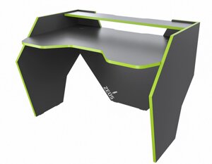 Геймерський стіл ZEUS — Game GROM, колір чорний/лайм