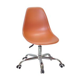 Офісний пластиковий стілець на коліщатках регульований Nik Office Onder Mebli, коричневий 91