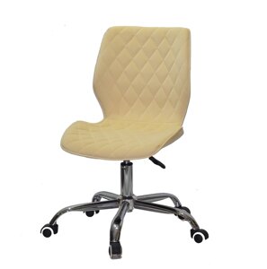 Крісло офісне на коліщатках NOLAN ОКСАМИТ молочний B-1020 CH - OFFICE