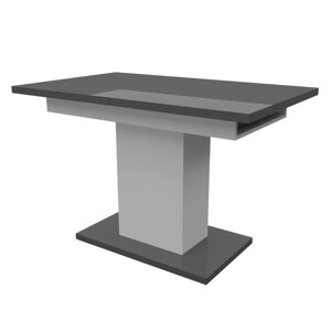 Обідній розсувний стіл ТВІСТ МДФ Neman, колір сірий глянець
