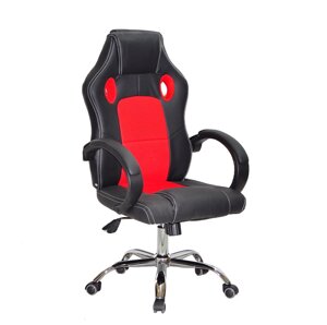 Геймерське крісло 110 Onder Mebli екошкіра, чорний/червоний