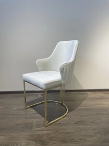 Обідній стілець MILOS GREAM L01 GOLD Tes Mobili, колір   крем, сирена золотиста