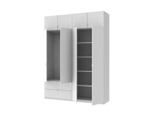 Розпашна Шафа для одягу Doros Лукас Білий 180х50х240 (44900193)