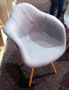 Крісло в скандинавському стилі Leon Soft шерсть Onder Mebli , колір сірий W-16