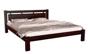 Ліжко двоспальне з масиву вільхи СИЦИЛІЯ Fusion Furniture, колір горіха