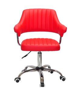 Крісло офісне JEFF CH - OFFICE еко шкіра , червоний B-1007