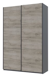 Шафа купе Doros G-Caiser Графіт / Дуб Крафт Сірий 2 ДСП / 3 частини 160х60х240 (42005022)
