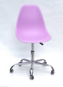 Офісний пластиковий стілець на коліщатках регульований Nik Office Onder Mebli, колір ліловий 60