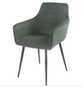 Крісло м'яке на металевих ніжках HECTOR, оксамит кольору зелений OR-853