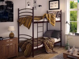 Металеве ліжко двоярусна Маргарита Метал-дизайн, колір ви вибір