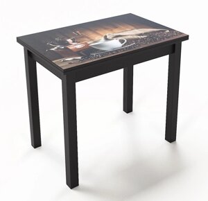 Стіл розкладний для кухні зі скляною стільницею Ажур Fusion Furniture, колір венге / скло УФ 06 156