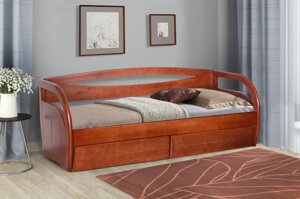 Ліжко з масиву вільхи Баварія з ящиками Мікс меблі, колір на вибір