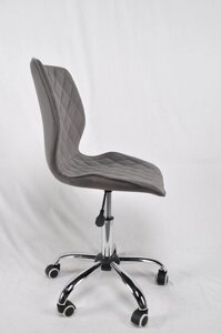 Крісло офісне на колесах  TONI CH-Office  оксамит , сірий в-1004