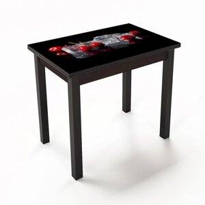 Стіл розкладний для кухні зі скляною стільницею Ажур Fusion Furniture, колір венге / скло УФ 06 161