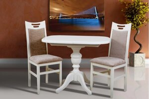 Стіл прямокутний обідній розкладний на одній ніжці Тріумф Мікс меблі, колір білий