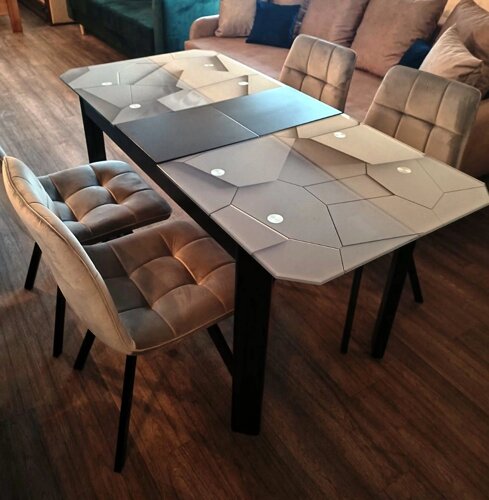 Стеклянный стол для кухни с рисунком ДКС Модерн Антоник, цвет на выбор  (1483349816) купить в Броварах за 8395 грн
