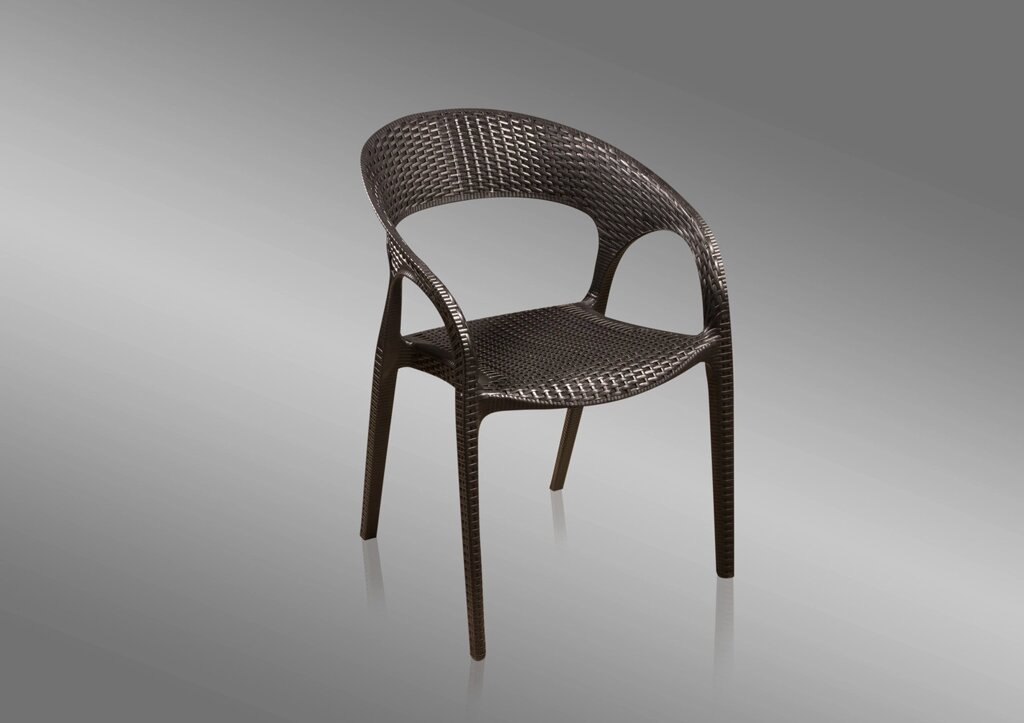 Стілець пластиковий для саду /кафе OW-135 MELODY Evrodim, колір чорний від компанії Інтернет каталог меблів - Меблі Всім - фото 1