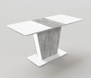 Стіл обідній розкладний Атлант Fusion Furniture, колір білий / Урбан лайт