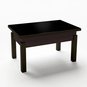 Стіл трансформер Флай зі склом Fusion Furniture, колір венге / скло чорне