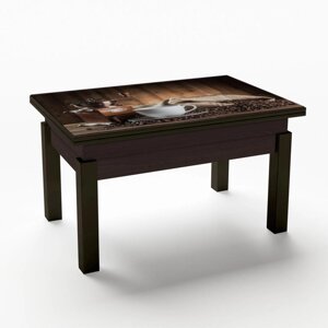 Стіл трансформер Флай зі склом Fusion Furniture, колір венге / скло УФ 06 156