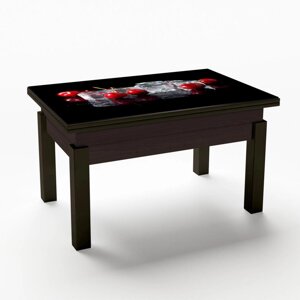 Стіл трансформер Флай зі склом Fusion Furniture, колір венге / скло УФ 06 161