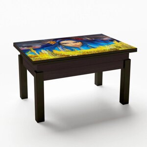 Стіл трансформер Флай зі склом Fusion Furniture, колір венге / скло Україночка