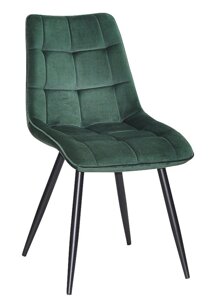 Стілець на металевих ніжках для дому / офісу в сучасному стилі ALABAMA оксамит, колір зелений OR- 853 BK