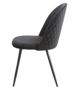 Стілець на металевих ніжках для дому / офісу в сучасному стилі LOTUS (Лотос) , оксамит колір чорний OR- 854