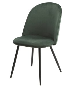 Стілець на металевих ніжках для дому / офісу в сучасному стилі LOTUS (Лотос) , оксамит колір зелений OR- 853