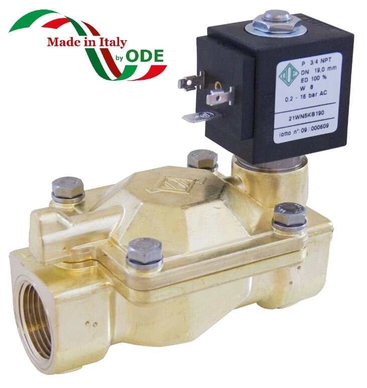 Електромагнітний клапан для пара 21W3KE190 (ODE, Італія), G3 / 4 від компанії ТОВ "АРМАКІПСЕРВІС" - фото 1