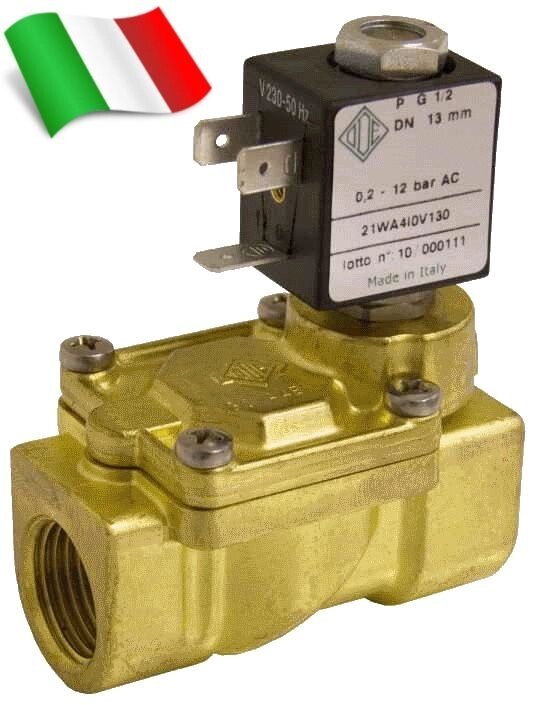 Електромагнітний клапан для води 21WA4I0B130 (ODE, Італія), G1/2 від компанії ТОВ "АРМАКІПСЕРВІС" - фото 1