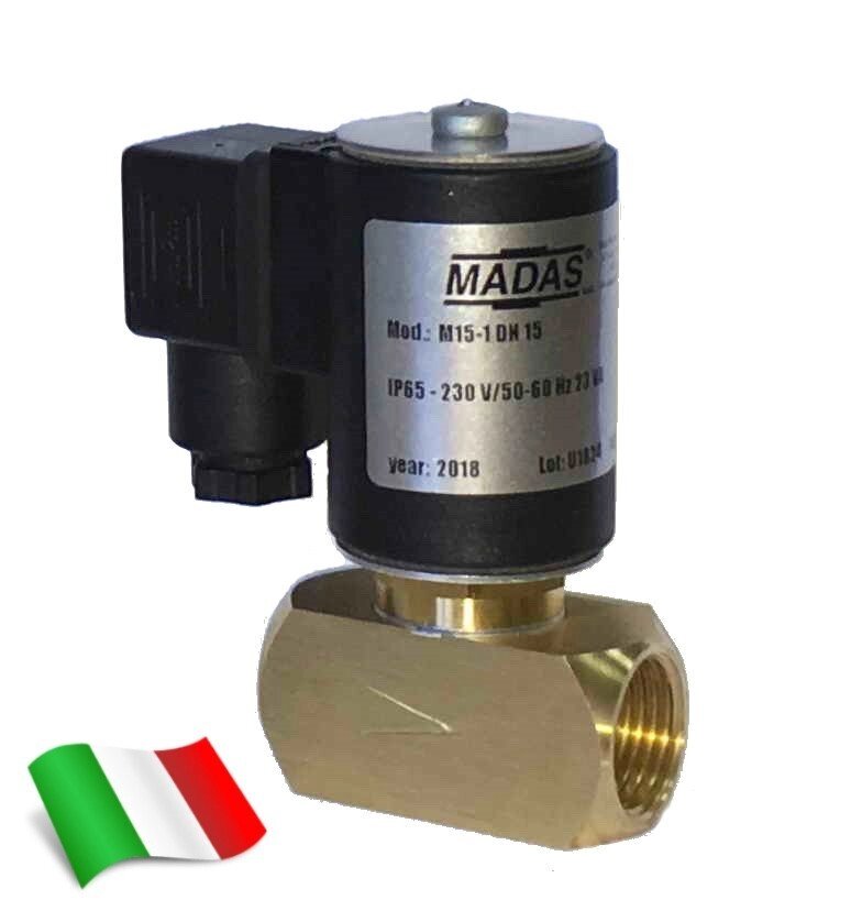 Електромагнітний клапан M15-1, DN15, P = 4 bar, Мадас (Італія) від компанії ТОВ "АРМАКІПСЕРВІС" - фото 1