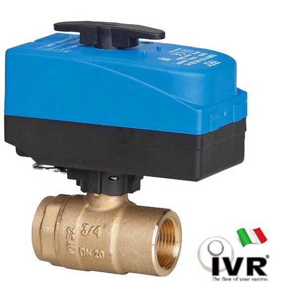 Кран кульовий з електроприводом IVR (Італія), DN15 (G1/2) від компанії ТОВ "АРМАКІПСЕРВІС" - фото 1