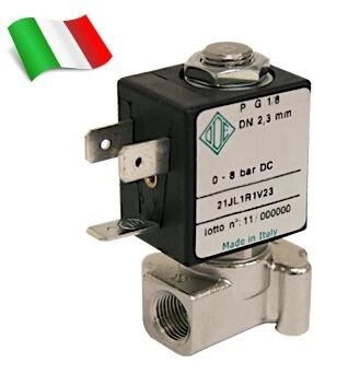 Нержавіючий електромагнітний клапан 21JL1R1V23 (ODE, Італія), G1/8 від компанії ТОВ "АРМАКІПСЕРВІС" - фото 1