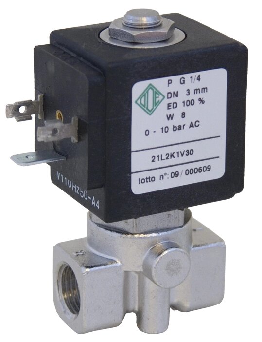 Нержавіючий електромагнітний клапан 21L2K1T40 (ODE, Італія), G1 / 4 від компанії ТОВ "АРМАКІПСЕРВІС" - фото 1