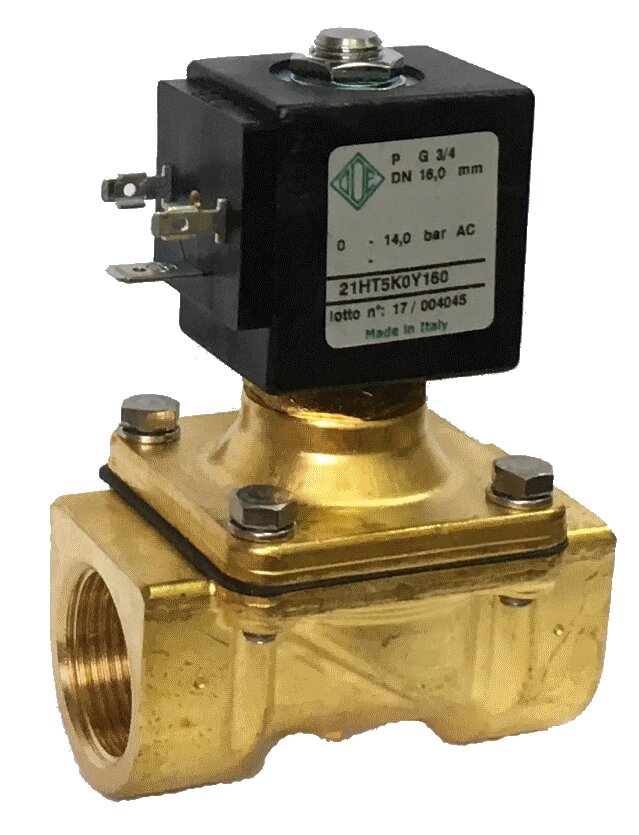 Електромагнітний клапан для води 21HT4KOY160 (ODE, Італія), G1 / 2 - характеристики