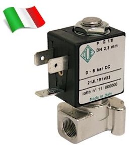 Нержавіючий електромагнітний клапан 21JL1R1V23 (ODE, Італія), G1 / 8