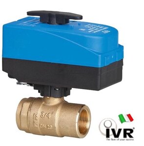 Кран кульовий з електроприводом IVR (Італія), DN25 (G1)