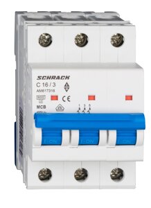 Автоматичний вимикач 6кА 3P 16А х-ка C Schrack