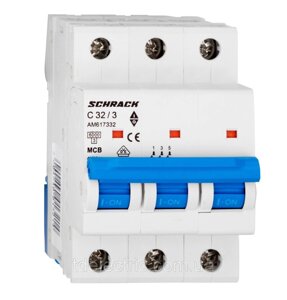 Автоматичний вимикач 6кА 3P 32А х-ка C Schrack