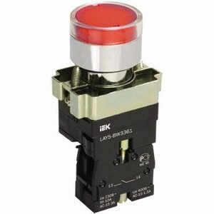 Кнопка управління LAY5-BW3461 з червоною підсвічуванням 1z