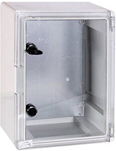 Корпус удароміцний з АБС-пластика e. plbox. 250.330.130. tr, 250х330х130мм, IP65 з прозорими дверцятами