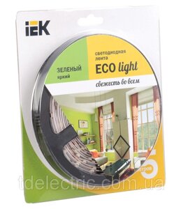 Стрічка LED 5м блістер LSR-3528G60-4.8-IP65-12V зелений колір IEK-eco