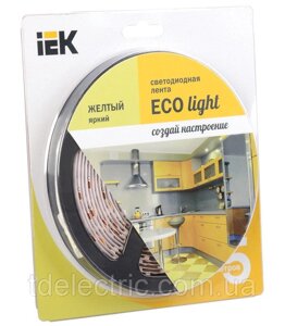 Стрічка LED 5м блістер LSR-3528Y60-4.8-IP65-12V жовтий колір IEK-eco