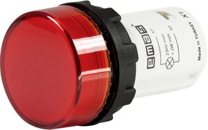 Моноблочна світлосигнальна арматура світлодіодна 220В червона (плоске скло)
