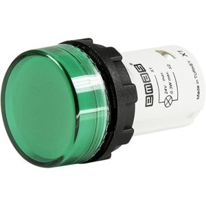 Моноблочна світлосигнальна арматура світлодіодна 220В зелена (плоске скло)