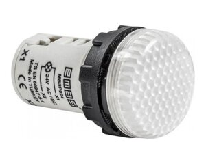 Моноблочна світлосигнальна арматура світлодіодна 24В біла (скло пористе скло)